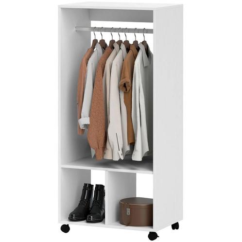TRUUSK Mobiele Kledingkast Garderobe Kast - Met Plank en 4 D, Huis en Inrichting, Kasten | Kledingkasten, Nieuw, Verzenden