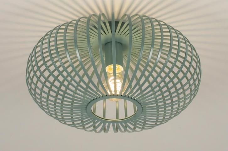 Rietveld Plafondlampen - Groen - Metaal, Huis en Inrichting, Lampen | Plafondlampen, Verzenden