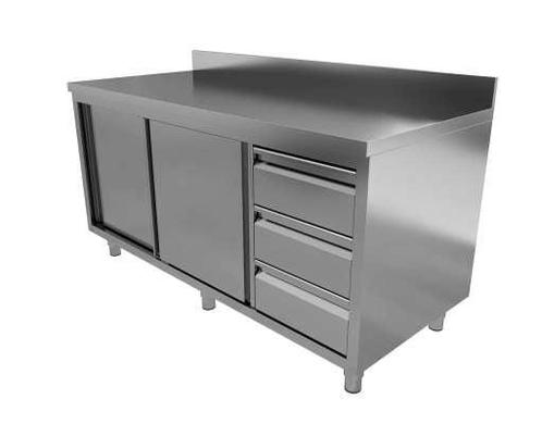 Unninox Werktafel | RVS | Schuifdeuren + Laden Rechts | Acht, Zakelijke goederen, Horeca | Keukenapparatuur, Nieuw in verpakking
