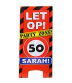 Sarah Warning Sign 50 Jaar 62,5cm, Nieuw, Verzenden