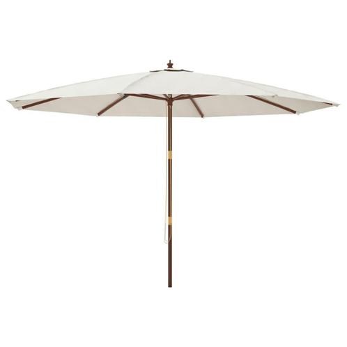 Houten Parasol 400cm | OP = OP | Ruim 35% Korting!, Tuin en Terras, Parasols, Meer dan 4 meter, Nieuw, Stokparasol, Ophalen of Verzenden