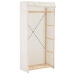 vidaXL Kledingkast 79x40x170 cm stof wit, Verzenden, Nieuw
