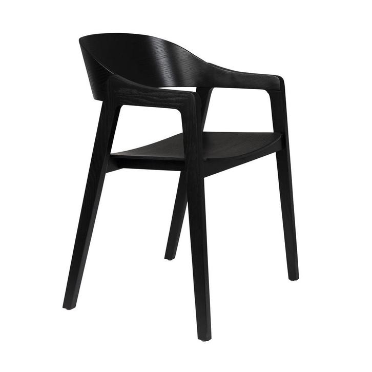*WOONWINKEL* Dutchbone Westlake Stoel Van Gebogen Hout Zwart, Huis en Inrichting, Stoelen, Zwart, Nieuw, Hout, Verzenden