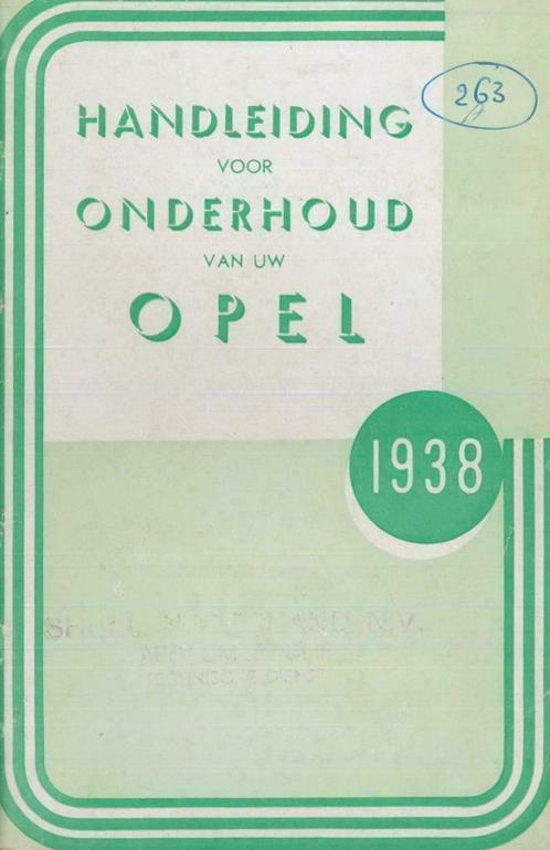 1938 Opel Instructieboekje Nederlandstalig, Auto diversen, Handleidingen en Instructieboekjes, Verzenden