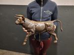 Beeld, XL Bronze Bull Hand-Crafted - 28 cm - Brons