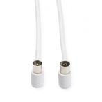 Coax kabel - Nedis - 2 meter (Analoog, Haaks, Wit), Computers en Software, Verzenden, Nieuw