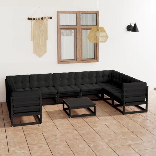 vidaXL 10-delige Loungeset met kussens massief grenenhout, Tuin en Terras, Tuinsets en Loungesets, Loungeset, Nieuw, Verzenden