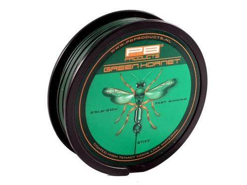 Green Hornet 20 m. Coated Braid Onderlijn materiaal PB, Watersport en Boten, Hengelsport | Karpervissen, Overige typen, Nieuw
