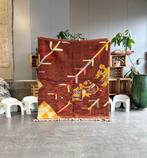 Handgeweven wollen tapijt met warme aardetinten en abstract, Nieuw