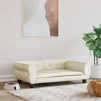 vidaXL Hondenmand 95x55x30 cm fluweel crèmekleurig, Verzenden, Nieuw
