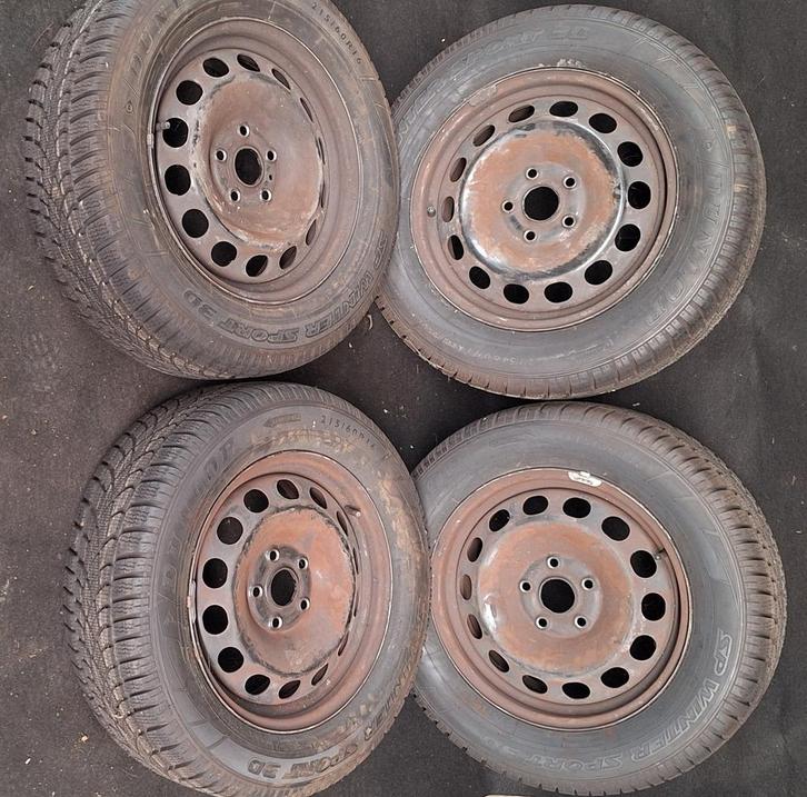 Winterset velgenset winter set Volkswagen 16 Inch Dunlop, Auto-onderdelen, Ophanging en Onderstel