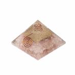Orgonite Piramide Rozenkwarts - Koperen Spiraal - (70 mm), Verzamelen, Verzenden