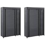 vidaXL Kledingkasten opvouwbaar 2 st 110x45x175 cm stof, Verzenden, Nieuw