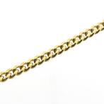 Gouden gourmet schakel ketting | 41 cm (unisex ketting), Sieraden, Tassen en Uiterlijk, Kettingen, Ophalen of Verzenden, Gebruikt
