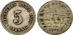 5 Pfennig Abschlag oder Fehlpraegung 1888 Kaiserreich:, Verzenden