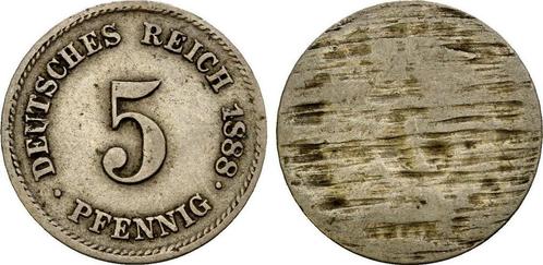 5 Pfennig Abschlag oder Fehlpraegung 1888 Kaiserreich:, Postzegels en Munten, Munten | Europa | Niet-Euromunten, Verzenden