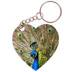 Sleutelhanger hartje 5x5cm - Pauw met Uitstaande Veren NIEUW, Verzamelen, Ophalen of Verzenden, Nieuw