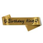 Birthday King sjerp goud met zwart, Verzenden, Nieuw, Versiering, Verjaardag