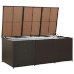 Tuinbox 180x90x70 cm poly rattan bruin (Schuurtjes-Rekken), Tuin en Terras, Verzenden, Nieuw