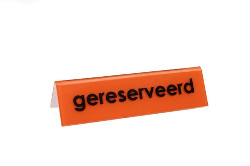 Gereserveerd Bordje / Acrylglas Tafelbordje - Type GMA-O..., Zakelijke goederen, Kantoor en Winkelinrichting | Kantoorartikelen