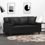 vidaXL Sierkussens 2 st 40x40 cm kunstleer zwart, Huis en Inrichting, Woonaccessoires | Kussens, Verzenden, Nieuw, Zwart