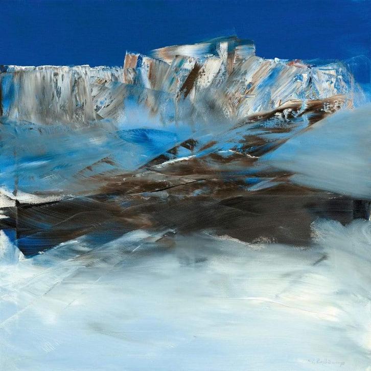 Kunstdruk Conny Roßkamp - Eislandschaft I 98x98cm, Huis en Inrichting, Woonaccessoires | Schilderijen, Tekeningen en Foto's, Nieuw