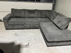 Antraciete ribstof hoekbank - gereinigd en in perfecte staat, Hoekbank, Zo goed als nieuw, 200 tot 250 cm, Vierpersoons of meer