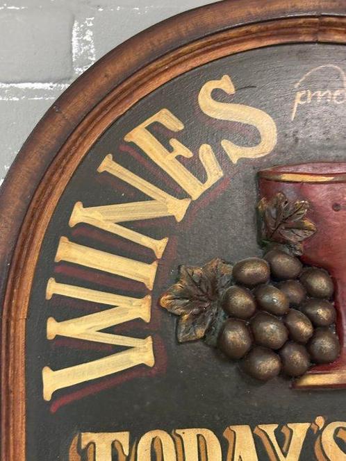 Wines and Spirits - Reclamebord - 3D - Hout, Antiek en Kunst, Curiosa en Brocante