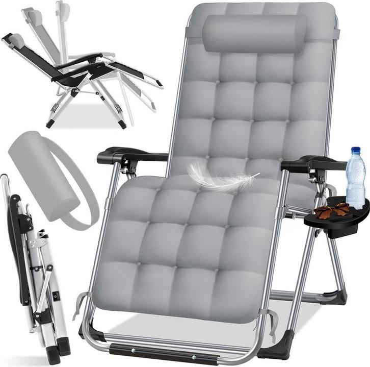 Ligstoel opvouwbaar - 2 in 1 ligstoel / tuinstoel - met, Tuin en Terras, Tuinsets en Loungesets, Verzenden