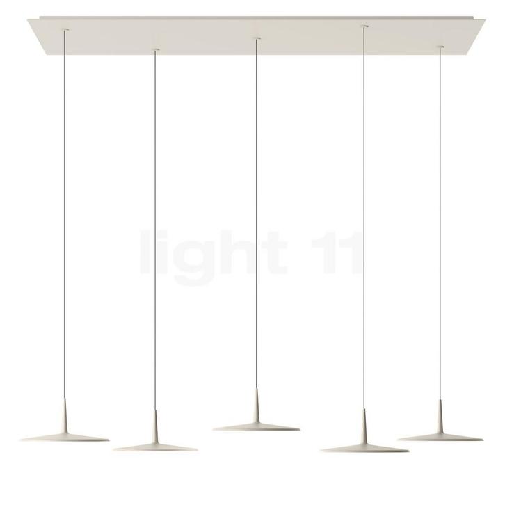 Vibia Skan Hanglamp LED 5-lichts, beige - casambi, Huis en Inrichting, Lampen | Hanglampen, Nieuw, Verzenden