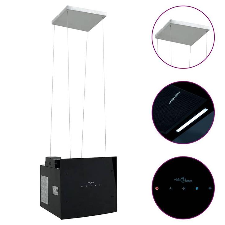 vidaXL Afzuigkap voor kookeiland met aanraaksensor LCD, Witgoed en Apparatuur, Afzuigkappen, Nieuw, Verzenden