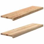 vidaXL Vensterbanken 2 st onbehandeld 100x25x2 cm massief, Verzenden, Nieuw