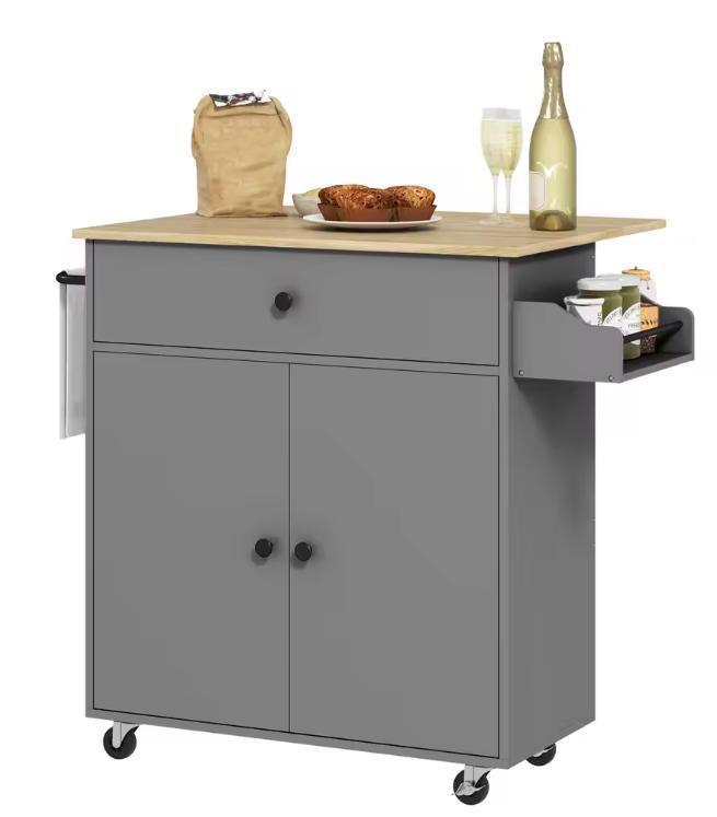 Keukeneiland met Wielen en Klapblad – 106x42x87 cm, Huis en Inrichting, Keuken | Keukenelementen, Nieuw, Verzenden