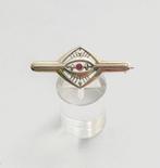 Egyptian revival, 1925-1930 - 925 Zilver - Broche Robijn, Sieraden, Tassen en Uiterlijk, Antieke sieraden