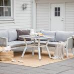 20% korting | Loungeset 2 delig wit | lichtgrijze kussens, Tuin en Terras, Tuinsets en Loungesets, Verzenden, Nieuw