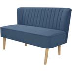 vidaXL Bank 117x55,5x77 cm stof blauw, Verzenden, Minder dan 150 cm, Stof, Nieuw