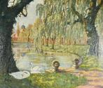 Heinz Fuchs (1886-1961), Attributed to - Swans by the pond -, Antiek en Kunst