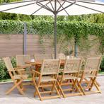 vidaXL Tuinstoelen 8 st inklapbaar poly rattan en massief, Tuin en Terras, Tuinstoelen, Verzenden, Nieuw, Hout
