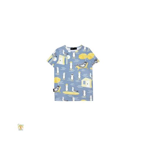 HEBE - t-shirt - zomerse dierenprint - blauw, Kinderen en Baby's, Kinderkleding | Overige, Jongen, Nieuw, Verzenden