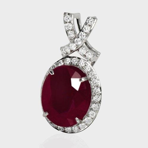 Zonder Minimumprijs - Hanger - 14 karaat Witgoud, 12,32 ct, Sieraden, Tassen en Uiterlijk, Antieke sieraden