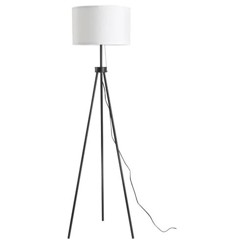 TRUUSK Vloerlamp E27 - Staal en Polyester - 37x37x152cm - Zw, Huis en Inrichting, Lampen | Overige, Nieuw, Verzenden