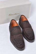 SANTONI - Loafers - 7 - Suede - Loafers - Maat: EU 41 -, Nieuw