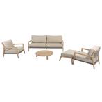 Sem Julia stoel bank loungeset 5 delig brushed teak 4, Tuin en Terras, Tuinsets en Loungesets, Ophalen of Verzenden, Nieuw, Teakhout