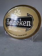 Heineken, Ovale Reclamebord, 1950 - Reclamebord - Glacoïde, Antiek en Kunst