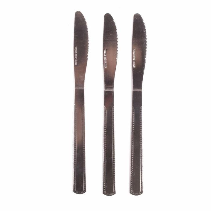Benson Set tafelmessen - metaal - duurzaam - 20 cm - 3 stuks, Huis en Inrichting, Keuken | Keukenbenodigdheden, Nieuw, Ophalen of Verzenden