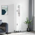 vidaXL buffetkast 34,5x34x180 cm bewerkt hout wit, Huis en Inrichting, Kasten | Buffetkasten, Minder dan 50 cm, Verzenden, Nieuw