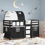 vidaXL Kinderhoogslaper met tunnel 90x190 cm grenenhout wit, 90 cm, Eenpersoons, Verzenden, Wit