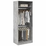 vidaXL Kledingkast 80x50x200 cm bewerkt hout betongrijs, Huis en Inrichting, Kasten | Kledingkasten, Verzenden, Nieuw