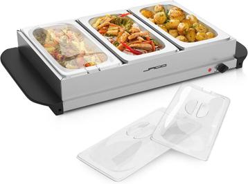 Jago Buffetwarmer - Warmhoudfunctie- 3x1.5 Liter - RVS beschikbaar voor biedingen