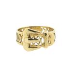 Gouden ring van een riem met gesp | Vintage, Sieraden, Tassen en Uiterlijk, Ringen, Gebruikt, Overige kleuren, Ophalen of Verzenden